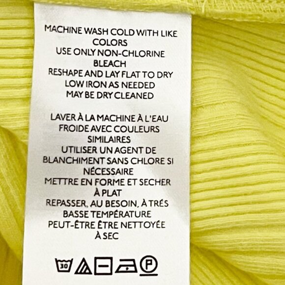 Pilcro Anthropologie Medium Yellow Ruffle V Neck Tank Top - Picture 7 of 7